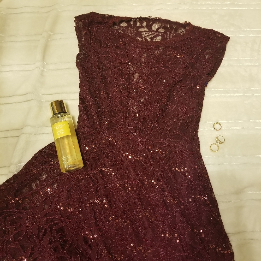Maroon Sparkly Dress
